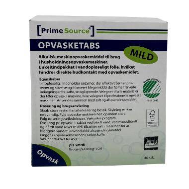 Prime Source Mild  opvasketabs opløselig Svanemærket 40 stk