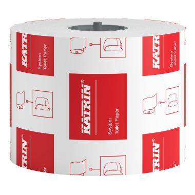 Katrin System Toiletpapir 2-lags &Oslash;135mm L92mxB99mm Perforeret Nyfiber Hvid