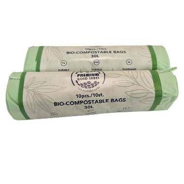 Spandepose bionedbrydelig 500x600mm 30 liter 15my PLA gr&oslash;n