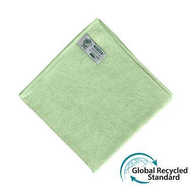 Klud 40x40 cm Microfiber Strikket Svanemærket Grøn, 10 stk