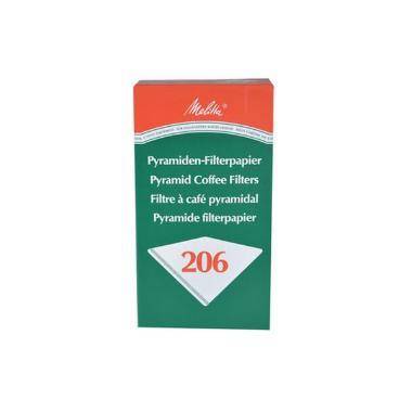 Melitta pyramidefilter 206 bleget, 200 stk