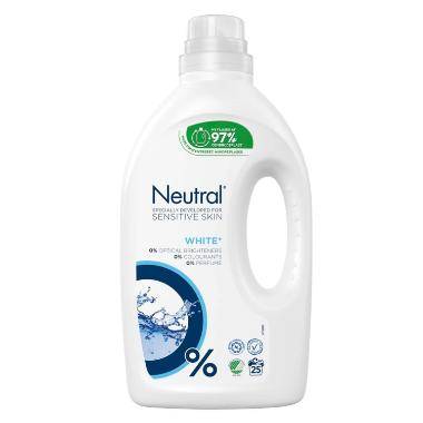 T&oslash;jvask Flydende Neutral White uden Parfume/Blegemiddel/Optisk hvidt 1250 ml