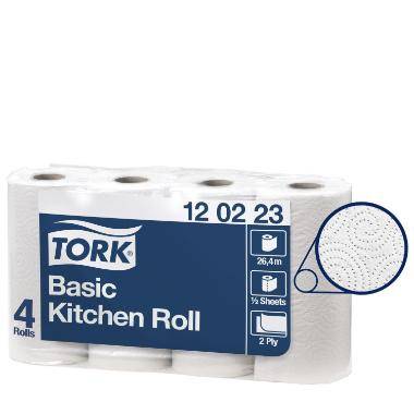 K&oslash;kkenrulle Tork Basic 2-lag 25.8 m ark 14cm x 20,6 cm
