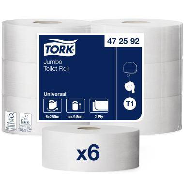 Toiletpapir Tork Jumbo Midi 2-lag 250 m