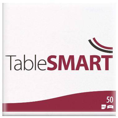 TableSMART airlaid servietter 40x40 cm 1/4 fold hvid