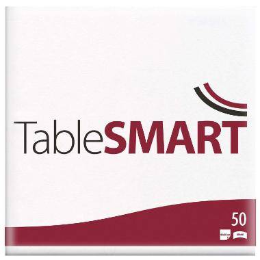 TableSMART airlaid middagsservietter 48x48cm 1/4 fold hvid