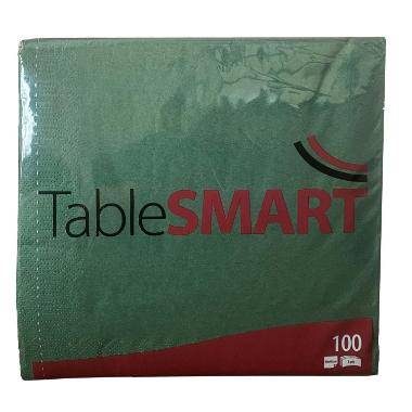 Serviet TableSMART 40x40cm 3-lag FSC M&oslash;rkegr&oslash;n