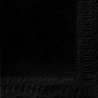 Serviet Duni 40x40 cm 3-lag Sort 125 stk