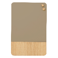 Naga magnetisk tavle med glas og egefiner 40x60cm beige