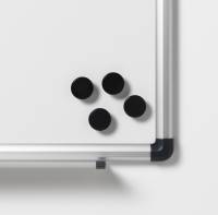 Naga whiteboard magnet Ø26mm sort, pakke med 4 stk