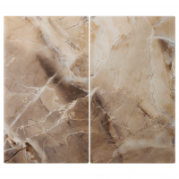 Naga sk&aelig;rebr&aelig;tter i h&aelig;rdet glas med marmor motiv beige, 2 stk