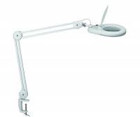 MAULviso LED luplampe med bordklemme hvid