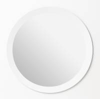 Naga magnetisk cirkel spejl Ø70cm med hvid kant