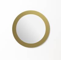 Naga magnetisk cirkel spejl Ø50cm med guld kant