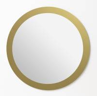 Naga magnetisk cirkel spejl Ø70cm med guld kant