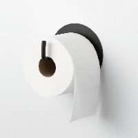 Toiletrulleholder i metal sort