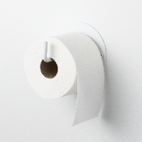 Toiletrulleholder i metal hvid