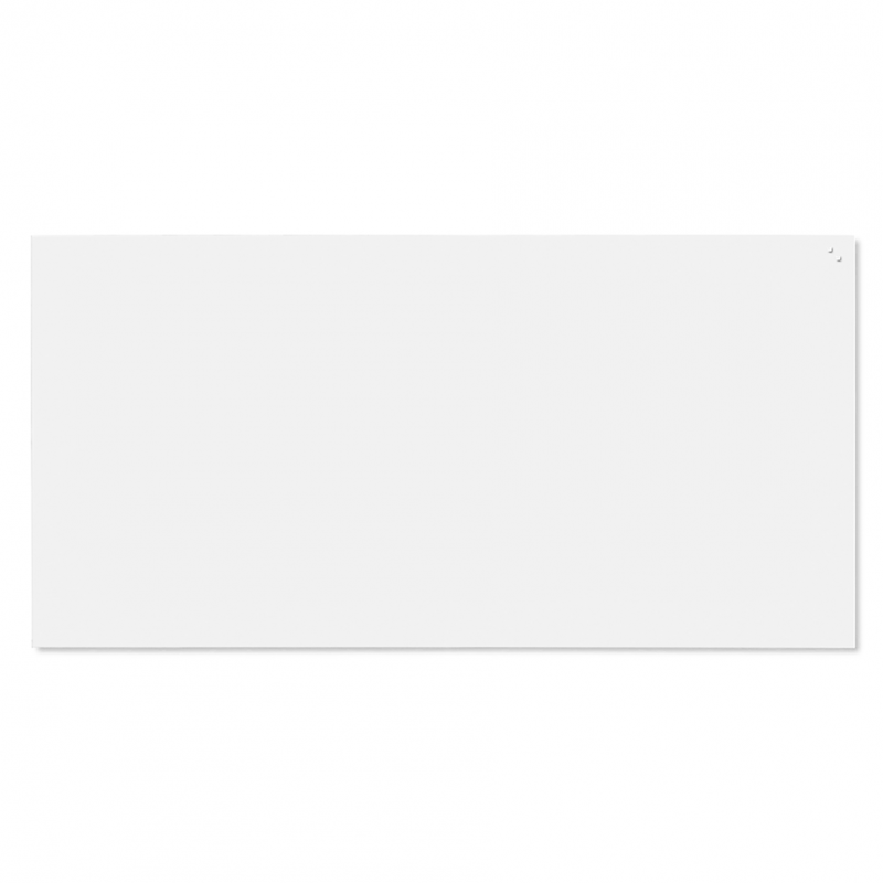 Naga glastavle magnetisk 200x100cm Pure White