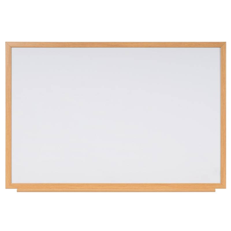Naga whiteboardtavle 120x90cm med ramme i egetr&aelig;slook hvid