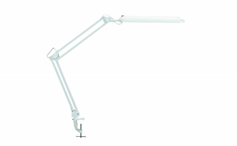MAULatlantic LED skrivebordslampe med bordklemme hvid