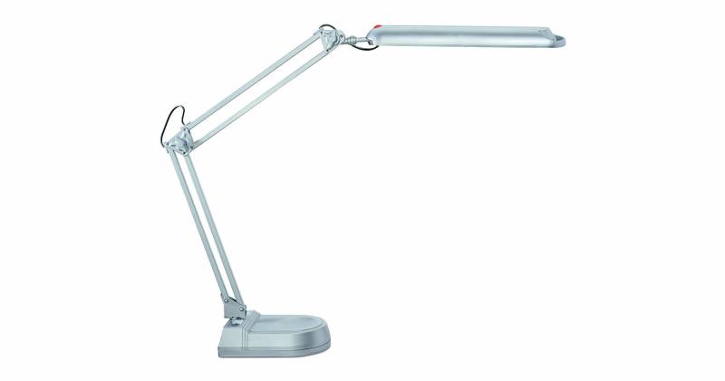 MAULatlantic LED skrivebordslampe med fod s&oslash;lv