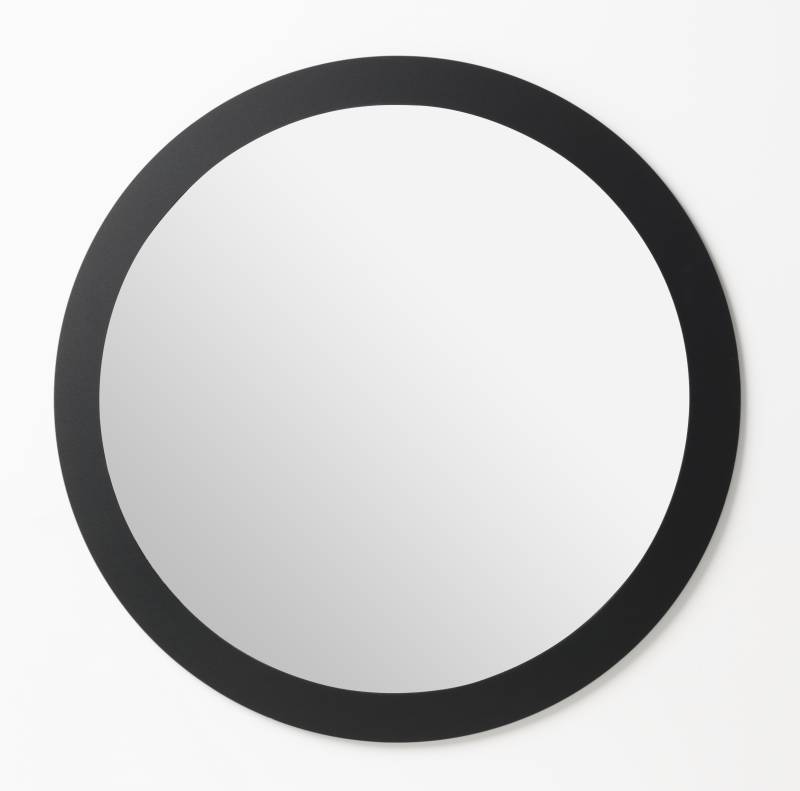 Naga magnetisk cirkel spejl Ø70cm med sort kant