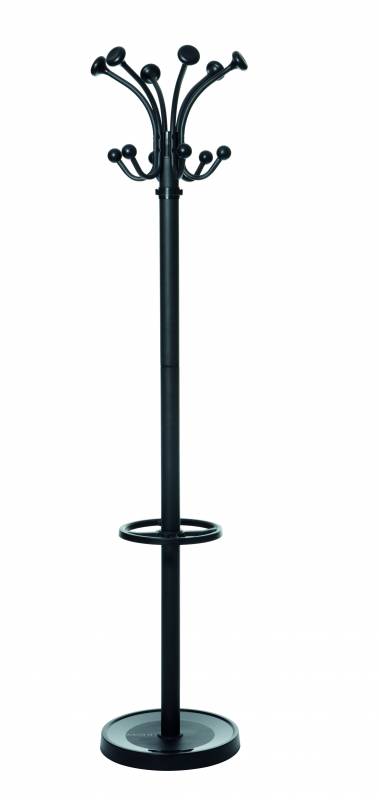 MAULnubis stumtjener med paraplyholder 177,5cm i sort st&aring;l