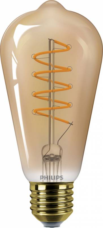 Philips LED Filament p&aelig;re 25W ST64 E27 gylden