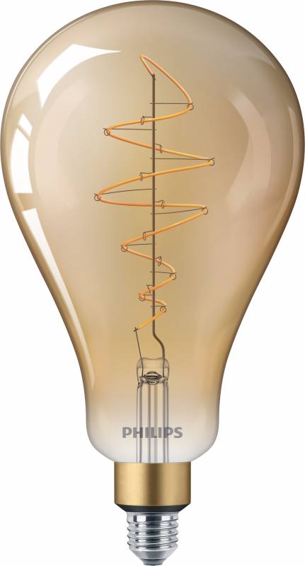 Philips LED Filament p&aelig;re 40W E27 A160 E27 gylden