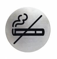 Durable Skilt selvklæbende Rygning forbudt Ø83mm rustfrit stål 