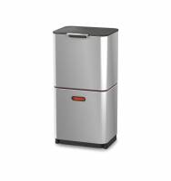 Totem Max affaldsspand med 2x30 liters rum ABS metal stål