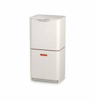 Totem Max affaldsspand med 2x30 liters rum ABS metal beige