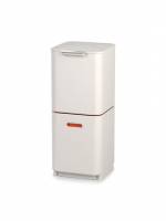 Totem Max affaldsspand med 2x20 liters rum ABS metal beige