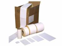 Thermoetiket uden tryk ECO 100x150mm hvid, 450 stk