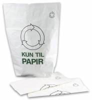 Papirsække 70x95x25cm 1-lags 110 liter hvid