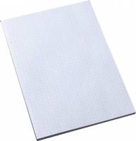 Standardblok A4 uden huller toplimet kvadreret 60g hvid