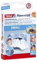 Tesa Powerstrips Small dobbeltklæbende 14 strips hvid