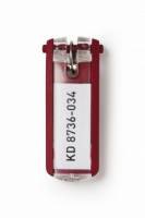 Durable nøgleskilte til Keybox 65x25mm rød