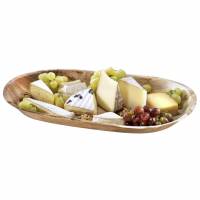 Palmeblad fad stor bio-nedbrydelig 48x24x4cm brun