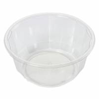Plastbakke 16-kantet salatskål A-PET klar 1428ml 300stk/kar