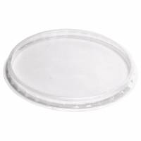 Låg til plastbægre 10-låg klar PP 100stk/pose Ø105x8mm