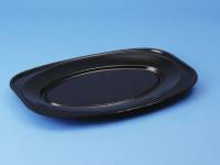 Cateringfad skum sort 45x29cm oval 90stk/kar