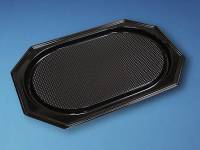 Cateringfad sort plast 55x36cm oval 10x10stk/kar A-PET stor