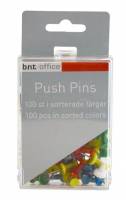 Push Pins markeringsnåle i assorterede farver, 100 stk
