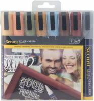 Securit Chalkmarker earth tones 2-6mm, sæt med 8 farver
