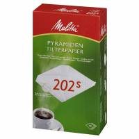 Melitta pyramidefilter 202 hvid, 100 stk