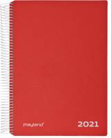 Mayland Timekalender m/spiral rød 17x23,5cm 21218010 2021