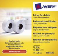Avery prisetiketter til Double Line 26x16mm aftagelig hvid