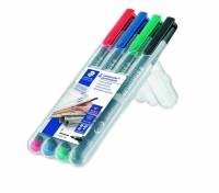 Staedtler Lumocolor F 0,6mm 318WP-4 permanent, sæt a 4 farver