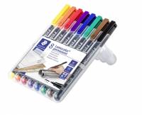 Staedtler Lumocolor M 0,8mm 317WP-8 permanent, sæt a 8 farver